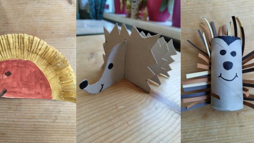 So bastelt ihr süße Igel mit euren Kids: 9 einfache Bastel-Ideen