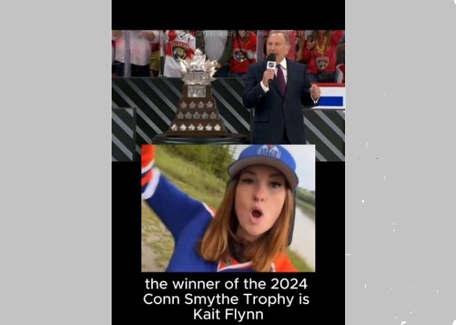 Oilers Flasher Jokes That She Should've Won Stanley Cup MVP Award