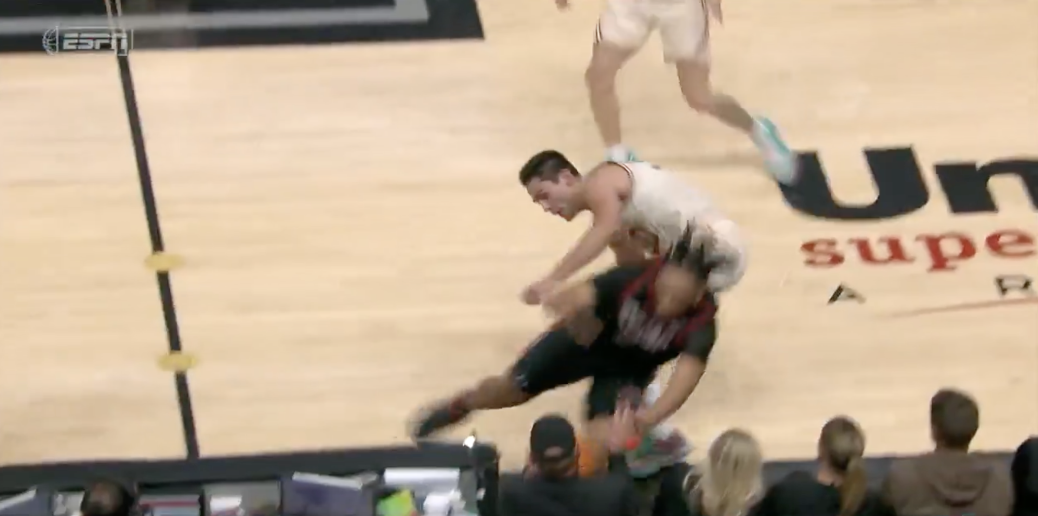 Dirty Play In College Basketball Rivalry Game Leads to Player (and Fan) Ejections