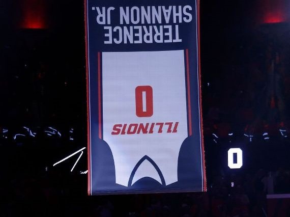 Illinois Officials Apologize for Wild Upside-Down Jersey At Retirement Ceremony for Terrence Shannon Jr.