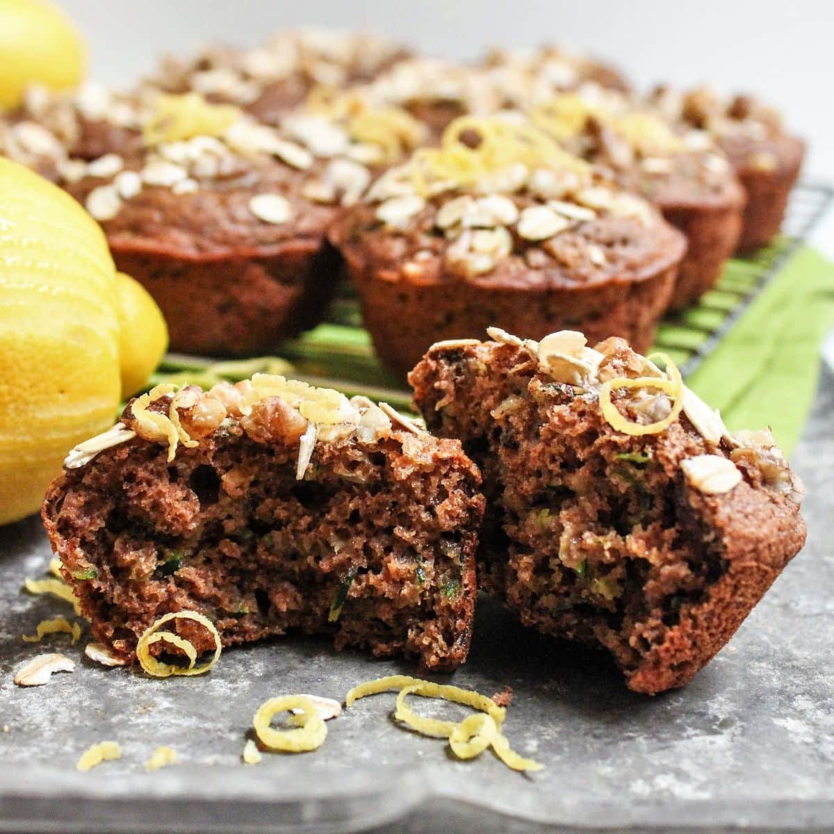Easy Vegan Zucchini Muffins with Lemon - fANNEtastic food
