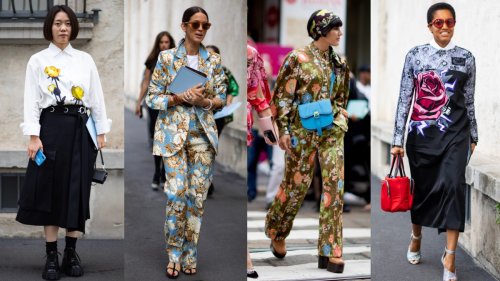 Unconventional Florals Ruled the Streets on Day 1 of Milan Fashion Week