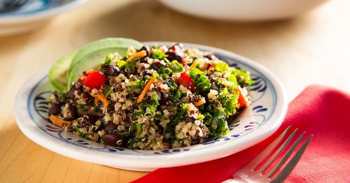 Kale and Quinoa Salad with Black Beans Recipe