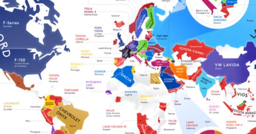 These Maps Show The Most Popular Car In Every Country Flipboard