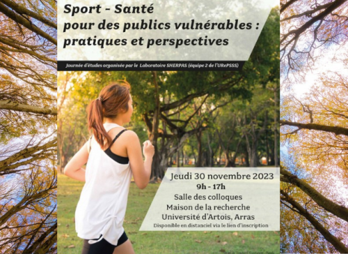 Colloque “Sport-Santé pour des publics vulnérables : pratiques et perspectives “ - 30 novembre 2023