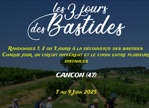 Les « Trois jours des Bastides » : des randonnées en Haut-Agenais les 7, 8 et 9 juin 2025