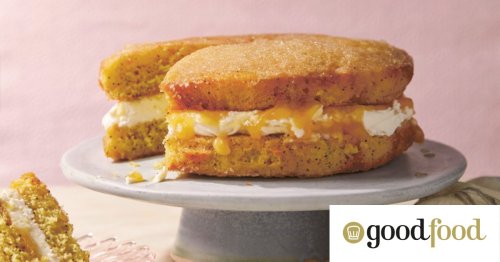 This lovely layered lemon cake combines two favourite citrus recipes in one
