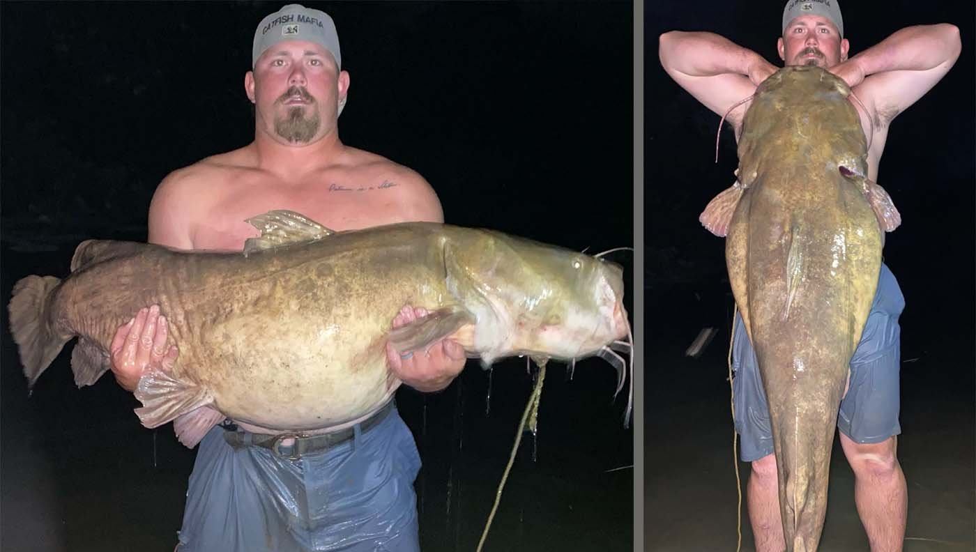 “Fish Of a Lifetime.” Noodler Grabs 106-Pound Flathead Catfish in East Texas