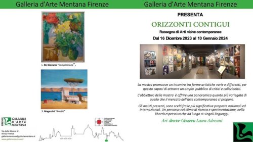 "Orizzonti Contigui", mostra d'arte alla Galleria Mentana