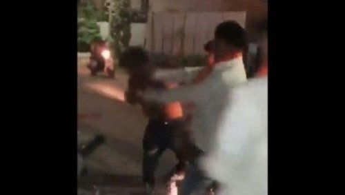 Watch: Muslim youths trying to enter garba in Ahmedabad caught, thrashed