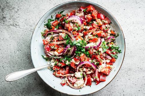 Paprika-Feta-Salat