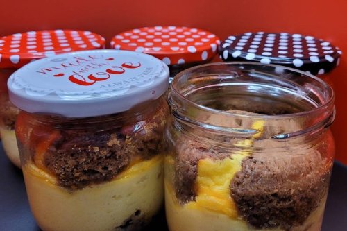 Russischer Zupfkuchen im Glas