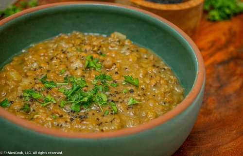Iranian Adasi – savory green lentil stew