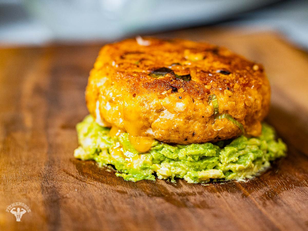 Easy Jalapeno Cheddar Salmon Burger Recipe - Fit Men Cook