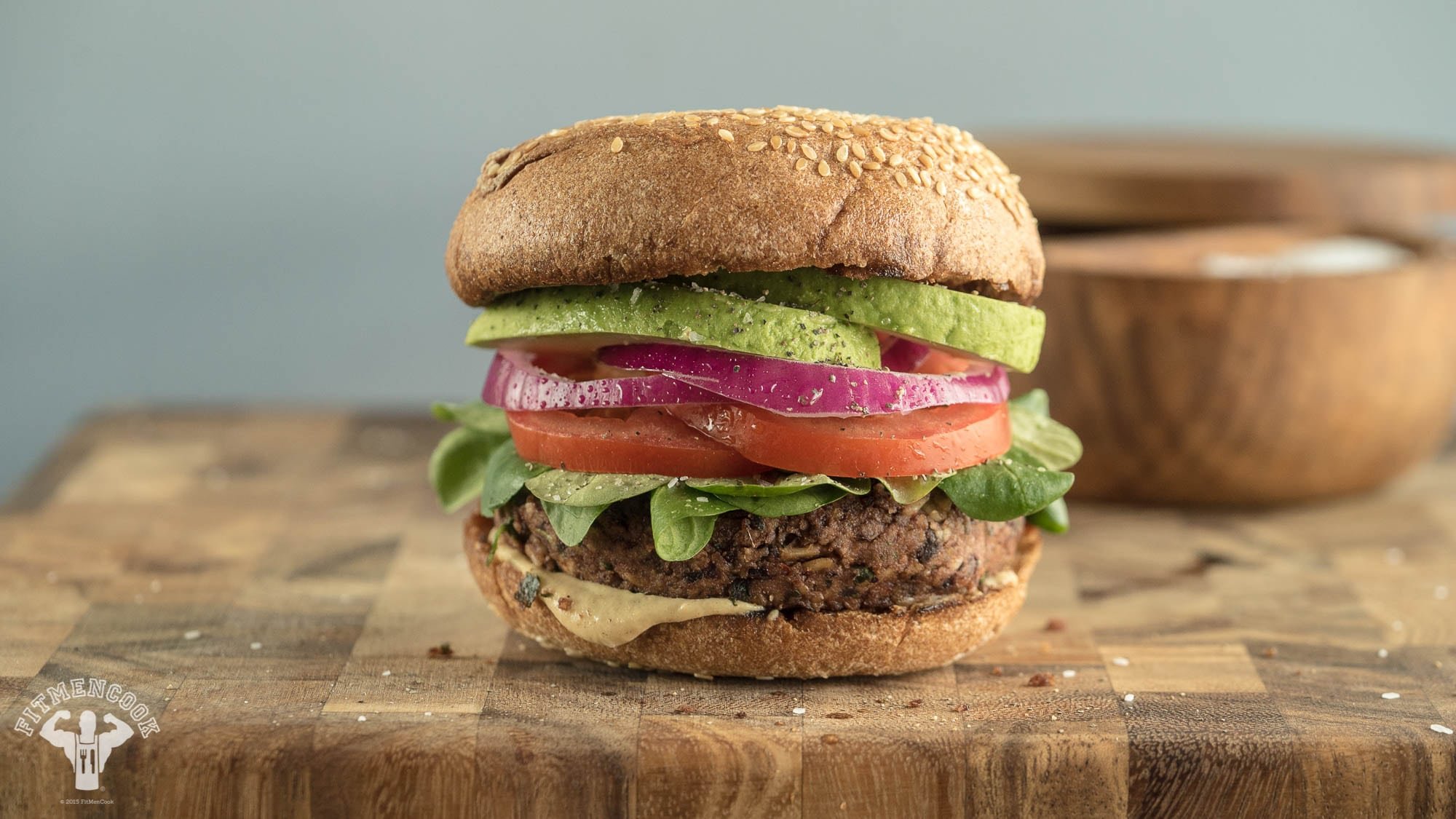 Chipotle Walnut & Vegan Black Bean Burger Recipe - Fit Men Cook