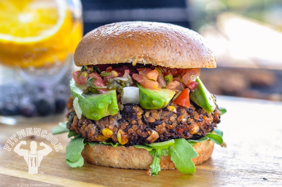 Epic Black Bean Quinoa Burger Recipe - Fit Men Cook