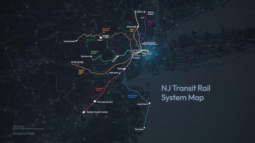 US: MOTION GRAPHICS - Transit strike disrupts transportation for nearly 350,000 people in New Jersey