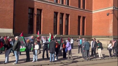 UK: Locals queued at Manchester Crown Court to support two activists