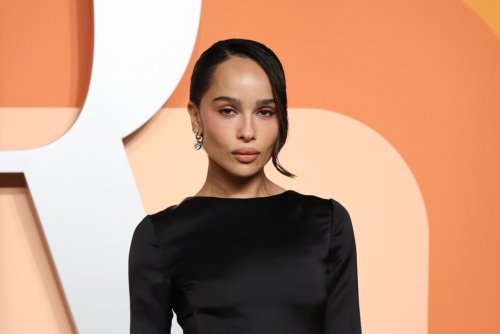 Zoe Kravitz bares all in her sheer dress for the Vanity Fair Oscars party