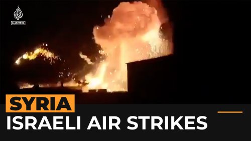 Israel blamed for air strikes in Syria, dozens reported dead