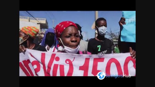 Stockshots: textile workers demonstrate in Port-au-Prince, Haiti