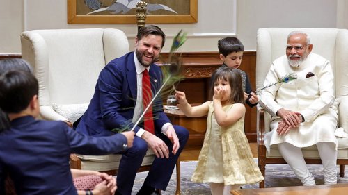JD Vance’s children steal limelight during meeting with Indian prime minister Modi