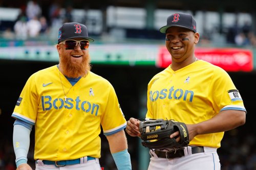 Wondering why the Red Sox are wearing yellow and blue jerseys? Here's why