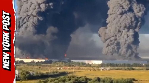 Moscow warehouse engulfed in flames after Ukrainian drone strike: Several dead