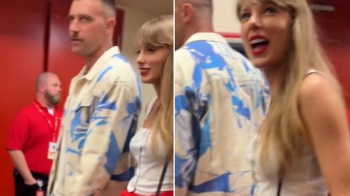 Taylor Swift and Travis Kelce seen together for first time leaving NFL game