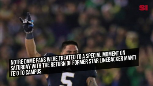 Notre Dame Fans Give Manti Te'o Warm Welcome