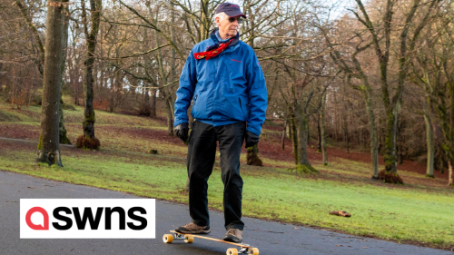 Scottish granddad takes up skateboarding at the AGE of 82