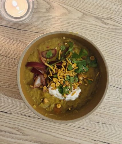 Rich Red Lentil Dhal with coconut milk is the flavor boost you need in your life