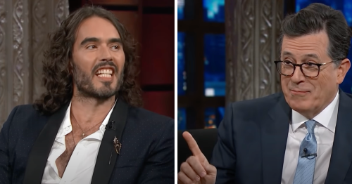Stephen Colbert Is The Only Host That Was Able To Keep Up With Russell Brand