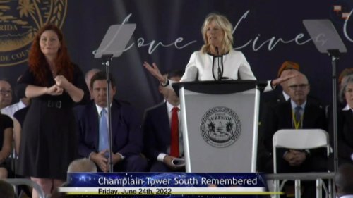 Jill Biden honors the 98 lives lost at Surfside Remembrance Ceremony