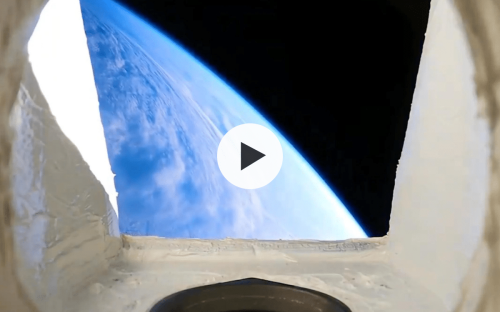 Unedited, raw footage shows spacecraft ripping through the atmosphere at mach 25