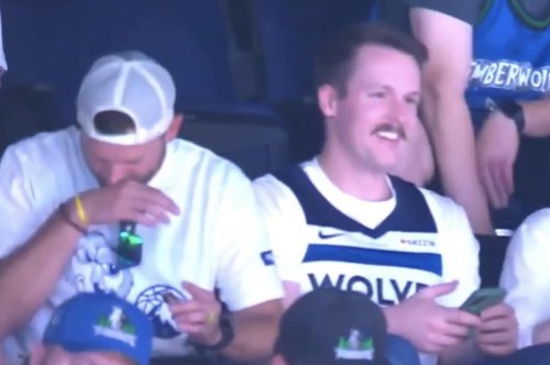 Internet explodes after Timberwolves fan seen snorting something on live TV