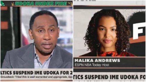 Stephen A. Smith and Malika Andrews fight over Ime Udoka's suspension 