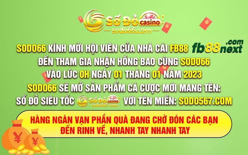 🎉Tham Gia Sự Kiện Nhận Nghìn Tỷ Hồng Bao Cùng SODO66🎉
