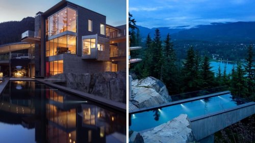  Canada's Most Expensive Home For Sale Has A Pool Going Off A Cliff & It's In BC