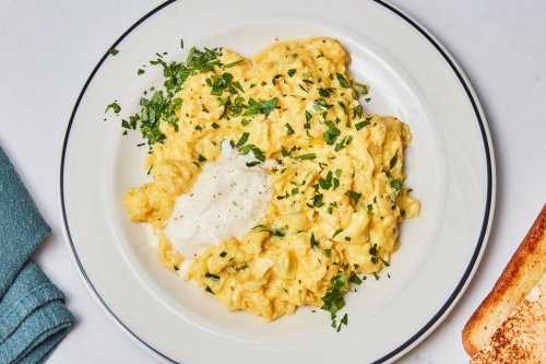For perfect soft-scrambled eggs, hold the cream