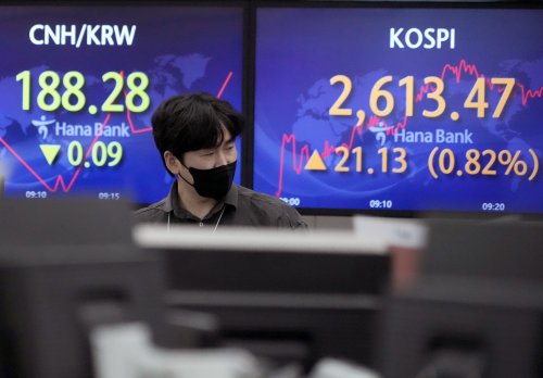 Asian shares track Wall Street's inflation-fueled retreat
