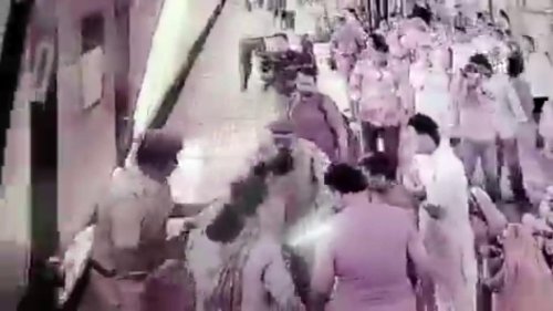 India: Woman slips into platform gap while deboarding moving train, rescued