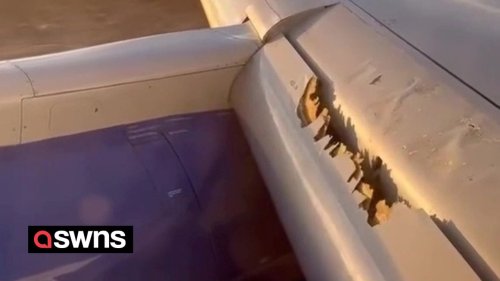 United Airlines flight makes emergency landing after wing comes apart mid-air