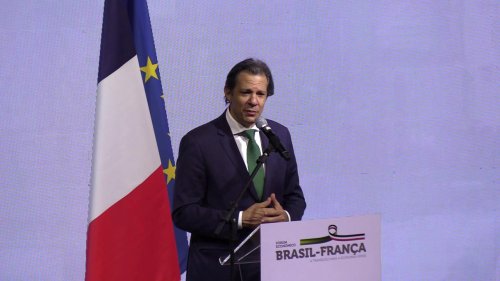 Minister Fernando Haddad Speaks at the Brazil - France Forum in Sao Paulo, Brazil