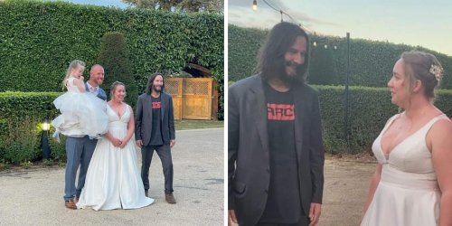 Keanu Reeves Showed Up At A Stranger's Wedding & Even Posed For Pics 