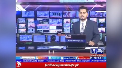 Moment TV studio shakes during live broadcast as 6.5-magnitude earthquake hits Pakistan