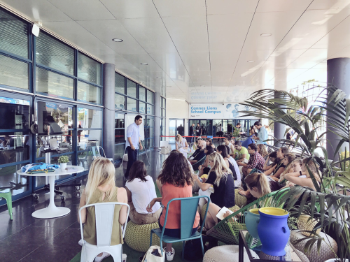 Young Marketers session on Creative Effectiveness out on the terrace at Cannes.