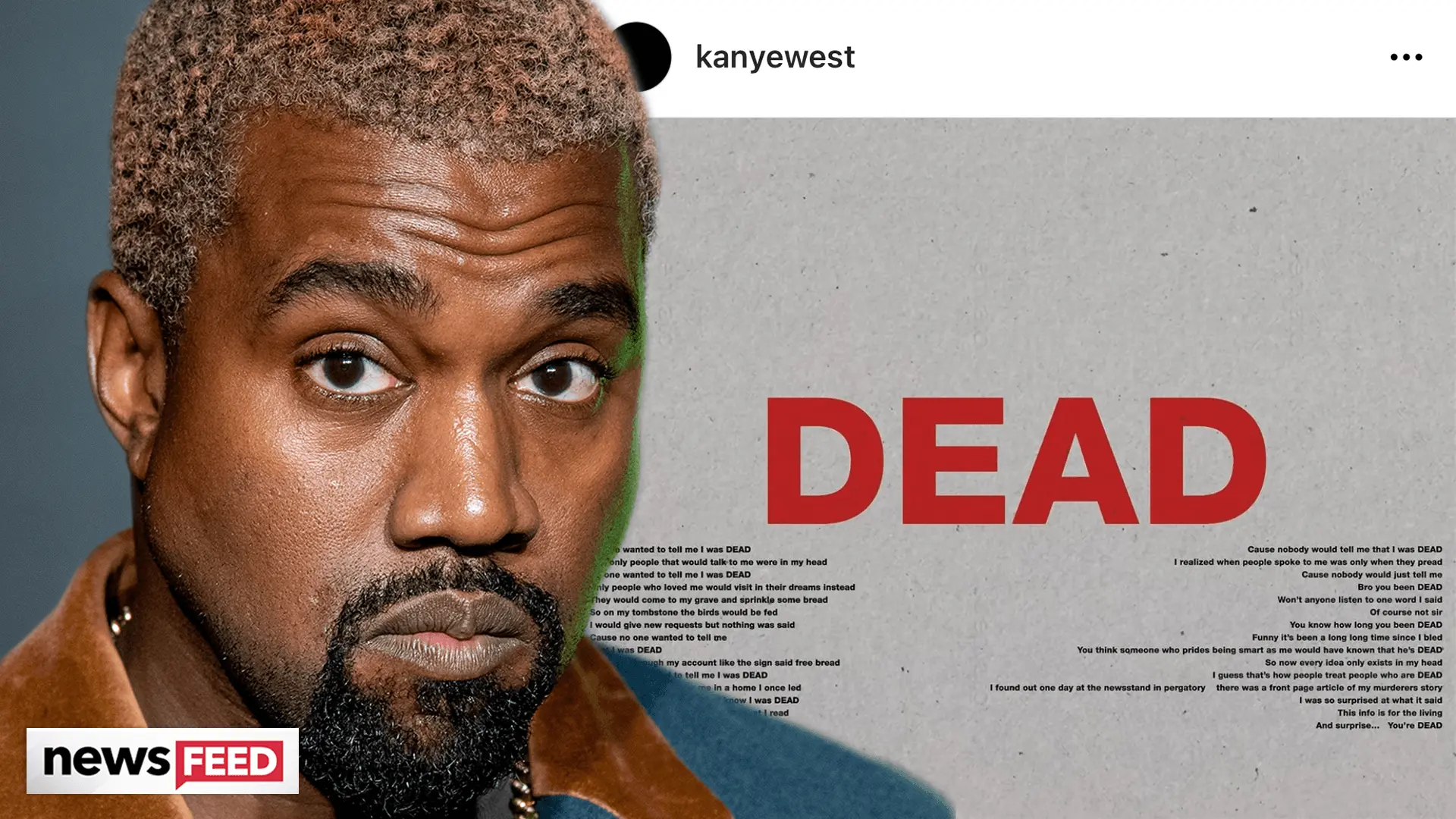 Kanye West Sparks Concern Over Bizarre Poem About Being Dead?!￼