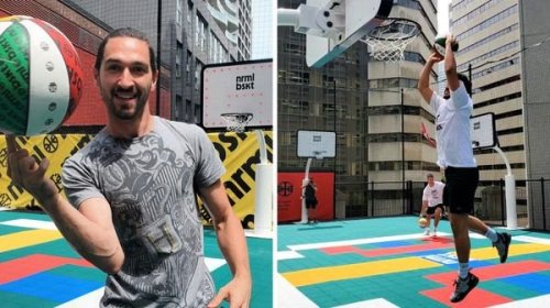 Downtown Montreal Has A Free Arcade-Like Basketball Court With Interactive Games