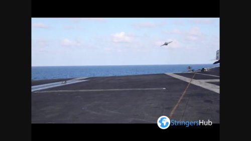 US Navy Aircraft Take Off From Supercarrier USS George H.W. Bush In Joint Exercise With Israel In The Mediterranean